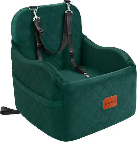 Miniatura 13 de Lealchum Asiento elevador de coche para perros pequeños/medianos, almohadilla elevada de 6 pulgadas de espuma viscoelástica, completamente Negro/Gris