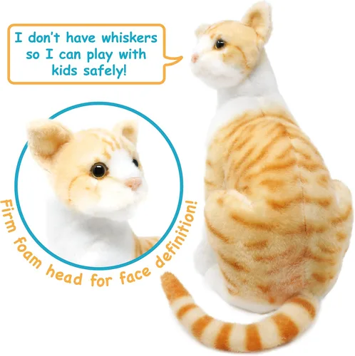 Miniatura 4 de TigerHart Tobias, el gato atigrado naranja, peluche de 12 pulgadas