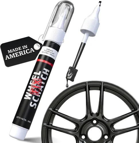 Miniatura 8 de Wheel Scratch Fix - Kit de retoque de llantas rápido y fácil, colores universales (negro (brillo))
