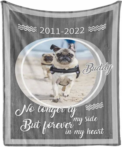 Miniatura 17 de in Loving Memory of Dog - Manta de memoria personalizada de collage de fotos de mascotas, manta suave y manta de 30 x 40 pulgadas, regalo