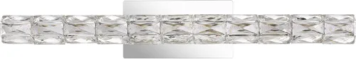 Miniatura 2 de Quoizel PCLU8524C - Lámpara de pared LED con cristal brillante, 21 vatios, cromo pulido (6 pulgadas de alto x 24 pulgadas de ancho)