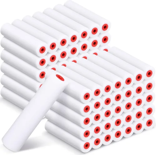 Miniatura 9 de Nuogo 120 piezas de rodillo de pintura de espuma de 4 pulgadas, mini rodillo de espuma de alta densidad, herramienta de bordeadora de pintura