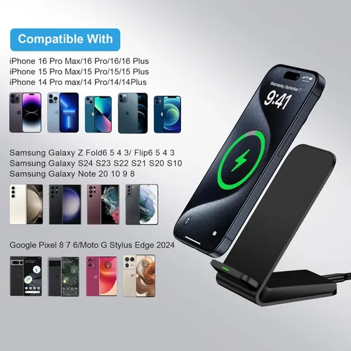 Miniatura 7 de Base de carga inalámbrica Google Pixel 9 de carga rápida para Pixel 10 Pro XL 9A 9 Pro XL Fold 9 8A 7A 8 7 6 Pro, estación de carga inalámbrica