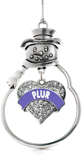Miniatura 50 de Adorno de plata inspirada, diseño de muñeco de nieve con circonitas cúbicas