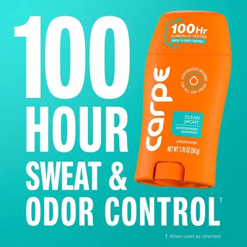 Miniatura 4 de Carpe Desodorante antitranspirante para axilas, antitranspirante extra fuerte para hombres con control de sudor de 100 horas, desodorante