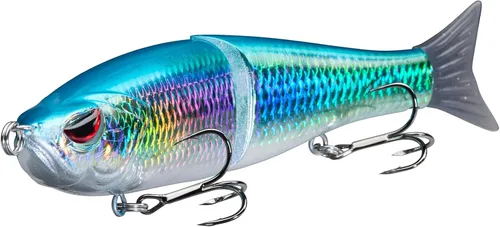 Miniatura 38 de Señuelos Bassdash SwimShad Glide articulados Swimbait Lubina Cachorro Salmón Trucha Almizclado Señuelo de Pesca Bajo Largemouth