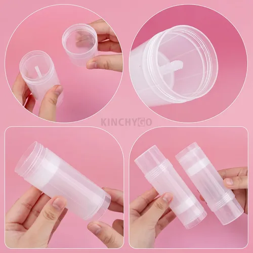 Miniatura 3 de 12 Pack 2oz Empty Deodorant Containers Transparent Twist Up Plastic Deodorant Tubes Empty Bottle Holder