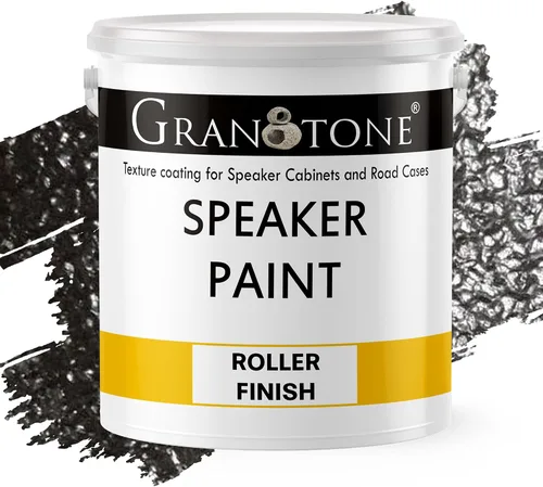 GRANOTONE Pintura para Altavoces Negra 1 Galón Recubrimiento Texturizado para Gabinetes de Altavoces, Estuches para Transporte, Metal y Muebles |