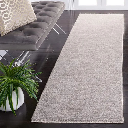 Miniatura 15 de SAFAVIEH Lasa Collection - Alfombra de área de 5.3 x 7.7 pies, color gris claro, diseño de flecos sólidos, no desprende pelusa y de fácil cuidado