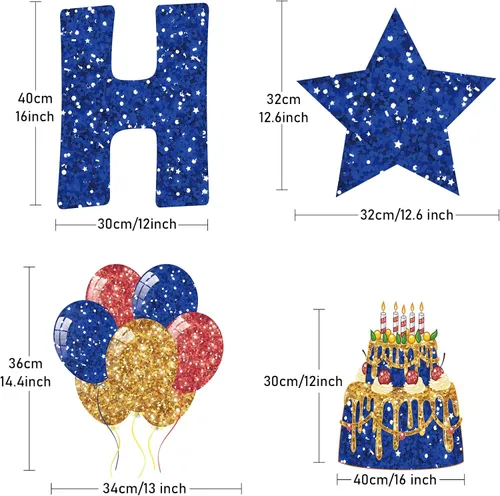 Miniatura 2 de Jetec 18 Piezas de Carteles de Cumpleaños para Patio con Estacas, Carteles de Cumpleaños al Aire Libre de 16 Pulgadas, Decoraciones de Cumpleaños