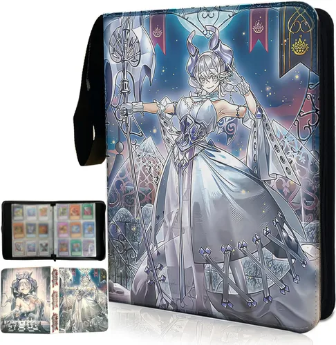 Trading Ygo - Carpeta de tarjetas, se adapta a 900 tarjetas coleccionista de tarjetas, con 50 fundas extraíbles, juguetes regalos para niños y niñas