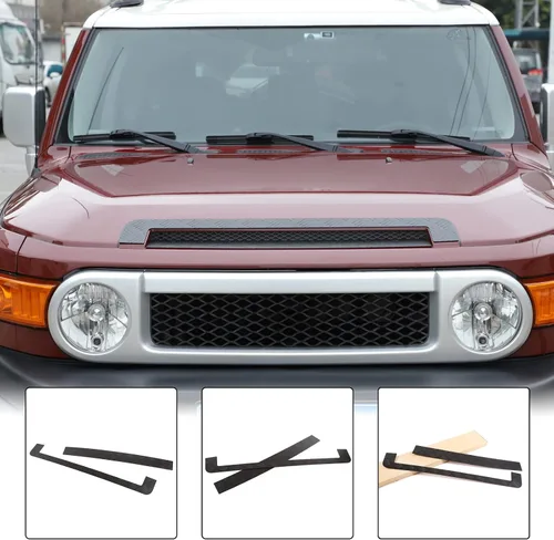 Miniatura 4 de Moldura de ventilación para el capó del automóvil, compatible con Toyot@ FJ Cruiser 2007-2021, cubierta de rejilla de entrada de aire, moldura