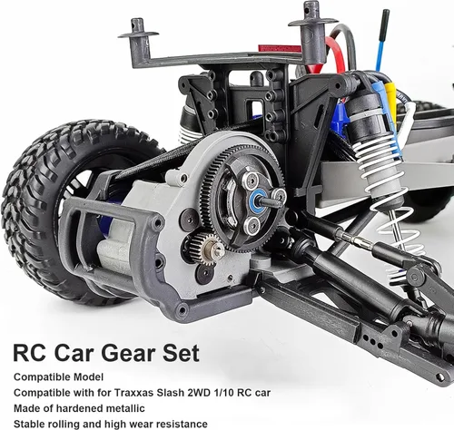 Miniatura 2 de Juego de engranajes de piñón y estímulo de acero para coche RC, 48P 90T engranaje espolón con engranaje de piñón 19T 20T 21T para Slash 2WD 1/10 RC