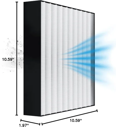 Miniatura 6 de Daikin Filtro HEPA, MCKB70YSAU de repuesto para purificador de aire para el hogar, elimina el 99.97% de partículas tan pequeñas como 0.1 micras