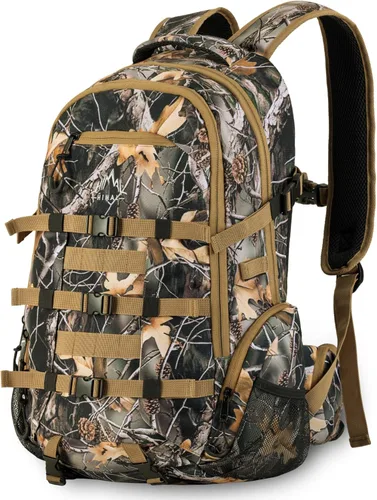 Mochila de caza impermeable GoHimal 600D para hombres, paquete de caza camuflado con soporte para arco, 35 L, Classic