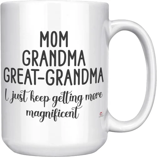 Miniatura 2 de ODDITEES Taza de café con texto en inglés "I Just Keep Getting More Magnificent", color blanco