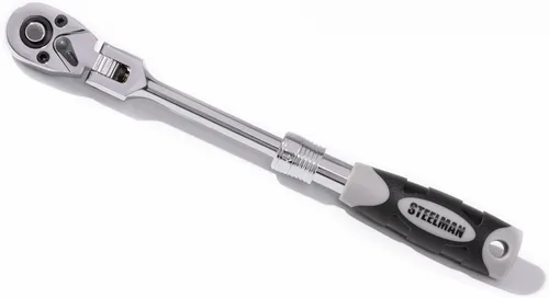 Miniatura 7 de Steelman Trinquete de Cabeza Flexible Extensible de Transmisión de 3/8 Pulgadas con 72 Dientes, se Extiende de 9 1/2 Pulgadas a 13 1/2 Pulgadas