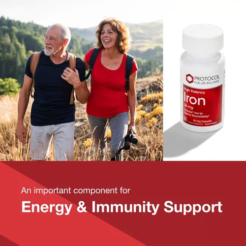Miniatura 3 de Protocol for Life Balance Hierro 36 mg Ferrochel Biodisponible - para energía y apoyo inmunológico - Mitocondrias de bisglicinato - Vegano, Halal