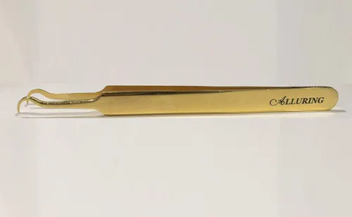 Miniatura 2 de Alluring Pinzas doradas para extensiones de pestañas para pestañas de volumen 3D, 5D y 6D
