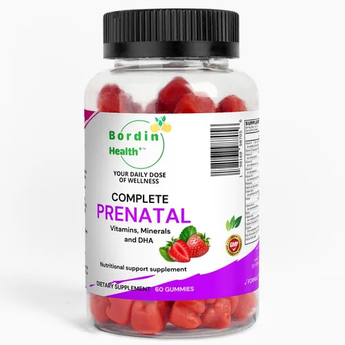 Vitaminas prenatales completas, ácido fólico, hierro, colina para apoyo del tubo neural, Omega-3 DHA para el desarrollo del cerebro fetal, ayudante