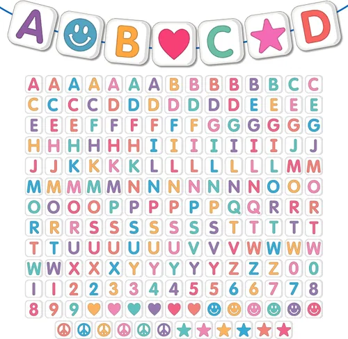 Miniatura 19 de Carson Dellosa 152 Piezas Letras Coloridas de Pizarra para Tablón de Anuncios de 4 Pulgadas para Aula, Letras del Alfabeto en Mayúsculas, Números