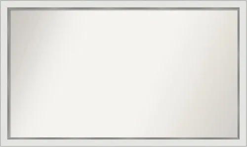 Miniatura 97 de Amanti Art Espejo de baño blanco para sobre el fregadero, 30 x 35 pulgadas, espejo de tocador rectangular estrecho de Eva de oro blanco, marco