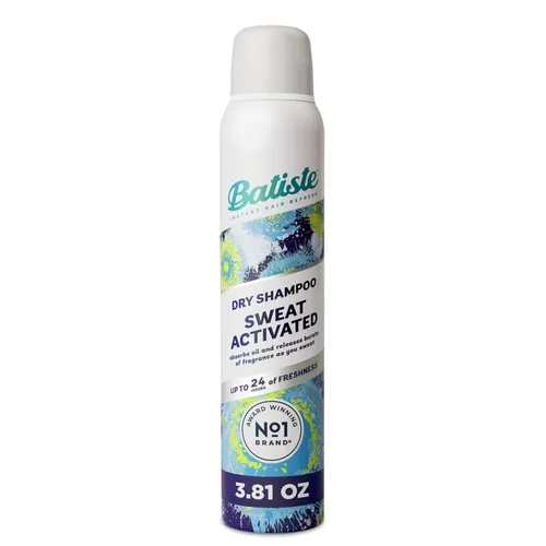 Batiste Champú seco activado por el sudor, neutraliza el olor hasta 24 horas y evita la acumulación de sudor en el cabello, champú sin agua, 3.81