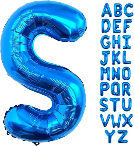 Miniatura 29 de Lovoir Globos azules grandes de 40 pulgadas con letra C de gran tamaño, globo de helio de aluminio de Mylar para decoración de fiesta de cumpleaños