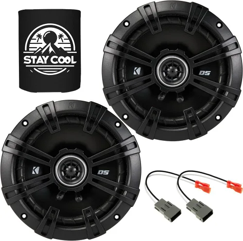 KICKER Altavoces de 6.5 pulgadas para Honda Accord 1994-2020 Kit de actualización - Par de DS Series con arnés, altavoz coaxial 6 1/2 para puerta