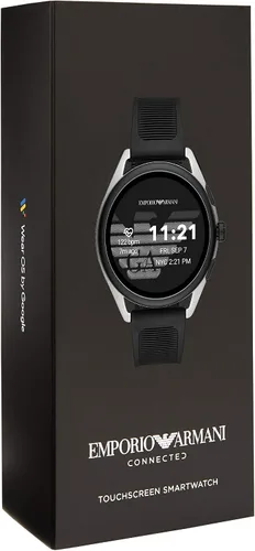 Miniatura 4 de Emporio Armani - Smartwatch 3 con tecnología Wear OS de Google con altavoz frecuencia cardíaca GPS NFC y notificaciones de celular inteligente Negro