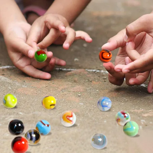 Miniatura 2 de Juego de 12 canicas de cristal de disparo – Tamaño: 7/8 pulgadas (0.866 in) – Juegos de mármol para niños y adultos – Divertidos canicas