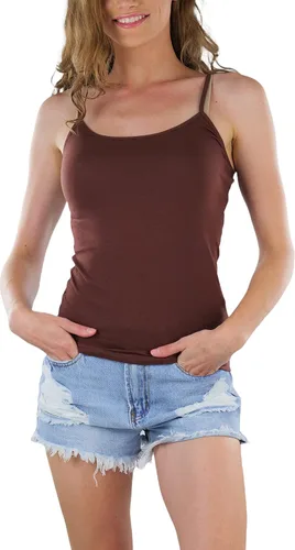 Miniatura 5 de ToBeInStyle Camiseta sin mangas recortada con tirantes delgados ajustables para mujer