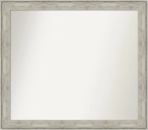 Miniatura 344 de Amanti Art Espejo de baño plateado para sobre fregadero, 28 x 47 pulgadas, espejo rectangular de plata imperial, marco de madera tradicional de gran