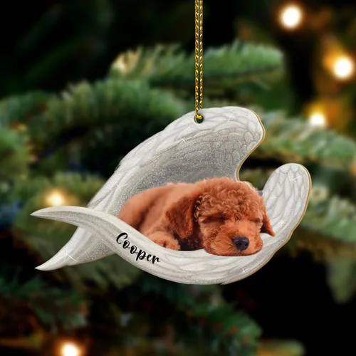 Miniatura 4 de Adorno plano 2D conmemorativo de perro pastor alemán personalizado, alas de ángel para mascotas, regalo de condolencia de pérdida, recuerdo