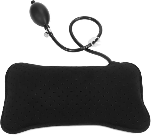 Miniatura 8 de Agatige 1 almohada inflable de apoyo lumbar, transpirable, firme, lavable, portátil, soporte lumbar con sistema de aire ajustable para hombres