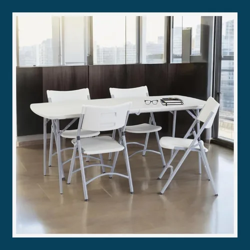 Miniatura 13 de OEF Furnishings OEFBMFIH3072 Mesa de banquete plegable por la mitad