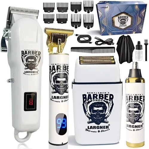 Cortapelos profesionales para hombres, recortadora de barba inalámbrica y recortadora de pelo con hoja en T para hombres, cortadora recargable para