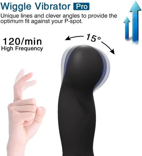 Miniatura 2 de Wiggle Motion - Masajeador de próstata anal para hombres con anillo en C, enchufe anal, juguetes sexuales masculinos para adultos, juguete sexual