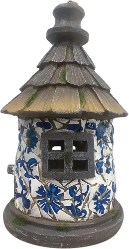 Miniatura 7 de OUSHUAI Casa para pájaros para exteriores con poste, decoración de jardín, casas para pájaros colgantes resistentes a la intemperie, nido de pájaros