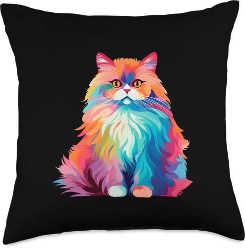 Miniatura 5 de Colorida almohada de gato persa de arte pop
