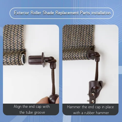 Miniatura 7 de Kit de sombreado solar y cubierta de extremo, resistente a la intemperie, adecuado para persianas enrollables Coolaroo al aire libre, persianas