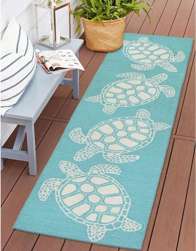 Miniatura 99 de Liora Manne CAPR5163633 - Alfombra costera para interiores y exteriores, color azul marino, 2 pies x 5 pies Cuerdas Navy
