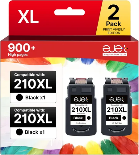 Cartucho de tinta negro remanufacturado 210XL de reemplazo para cartucho de tinta negro 210XL de Canon 210 XL para impresoras Canon PIXMA IP2702,