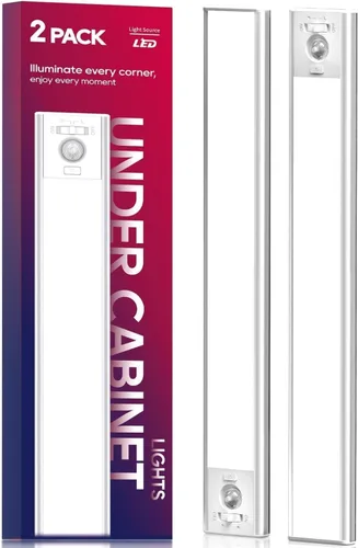 Miniatura 11 de Paquete de 2 luces para debajo del gabinete, 3 temperaturas de color, luz con sensor de movimiento para interiores, luces LED recargables