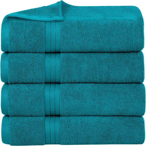 Miniatura 12 de Bliss Casa Paquete de 2 toallas de baño jumbo de algodón de gran tamaño de 35 x 70 pulgadas, ultrasuaves y altamente absorbentes, de secado rápido