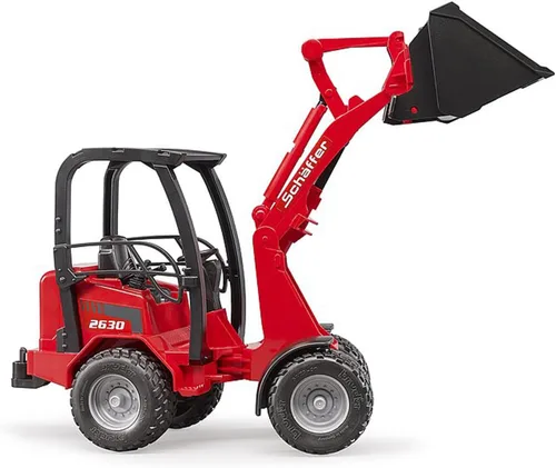 Miniatura 2 de Bruder 02190 Schaeffer Compact Frontloader 2630 Tractor para granja realista y construcción juego de simulación