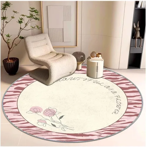 Miniatura 14 de Tapete para silla, alfombra de pelo corto para oficina, antideslizante, que reduce el ruido, alfombra redonda de 47 pulgadas, alfombra decorativa
