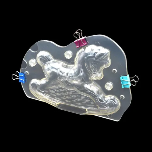 Miniatura 6 de Molde de plástico 3D para chocolate con clips, carrusel de caballo, molde de jalea de cristal, decoración de pasteles de caramelo, postres