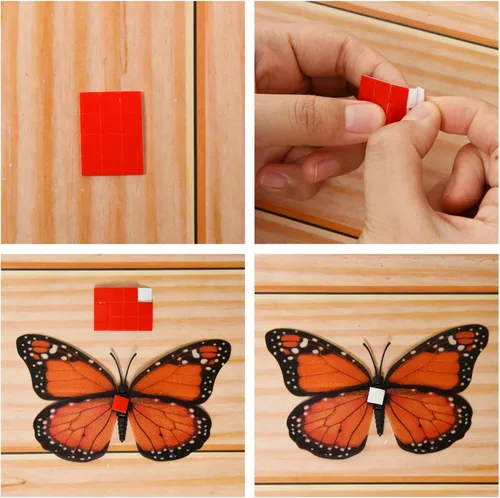 Miniatura 6 de AQUEENLY 24 piezas de mariposas monarca, mariposas naranjas para manualidades, mariposas falsas de primera calidad, decoración de pared