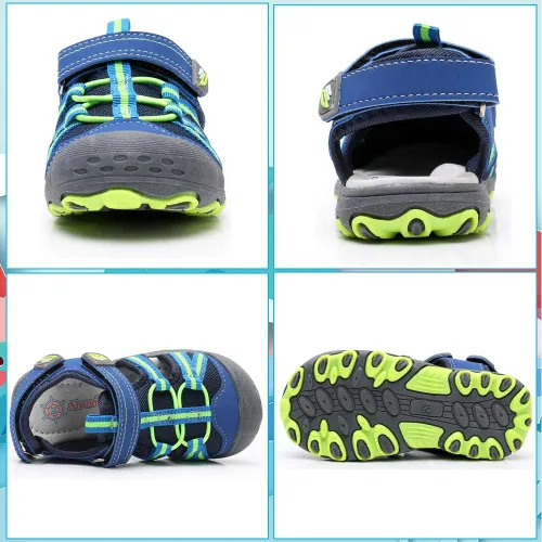 Miniatura 4 de Ahannie Sandalias deportivas para niños y niñas, sandalias de playa con punta cerrada, sandalias de verano para niños pequeños